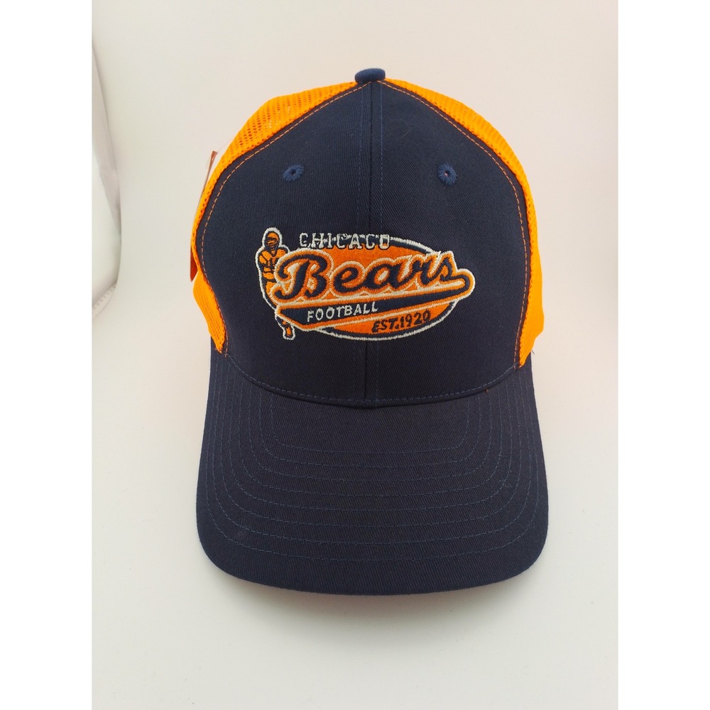 Vintage Reebok Chicago Bears NFL Trucker Snapback Hat Retro Sportswear Football